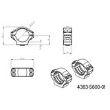 1" Montageringe für Zielfernrohre [25,4mm] | zweiteilige Picatinny-Basis mit QD-Hebeln 