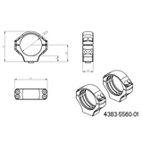 34mm Montageringe für Zielfernrohre | einteilige Picatinny-Schiene mit QD-Hebeln 