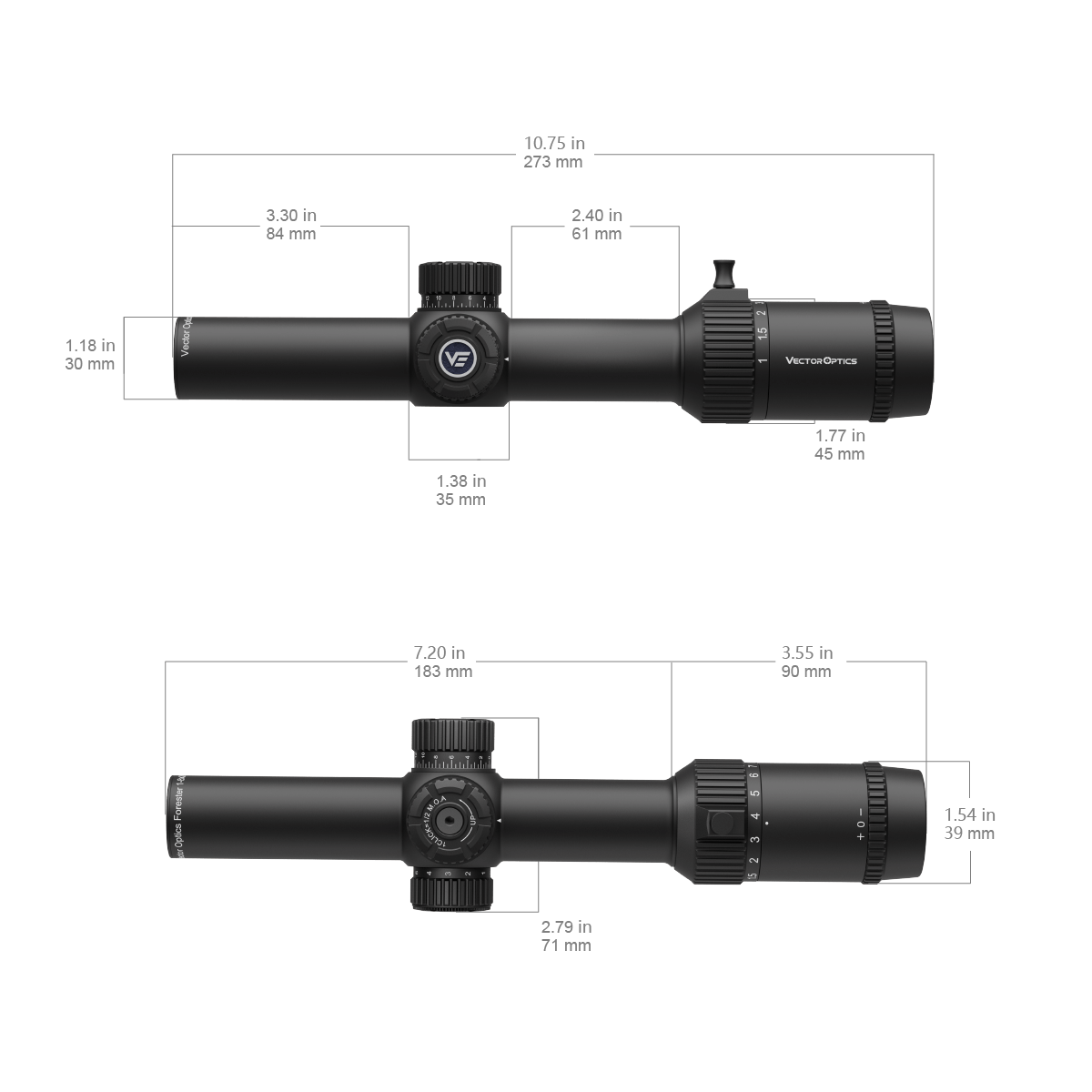 Vector Optics Forester 1-8x24 SFP Zielfernrohr 