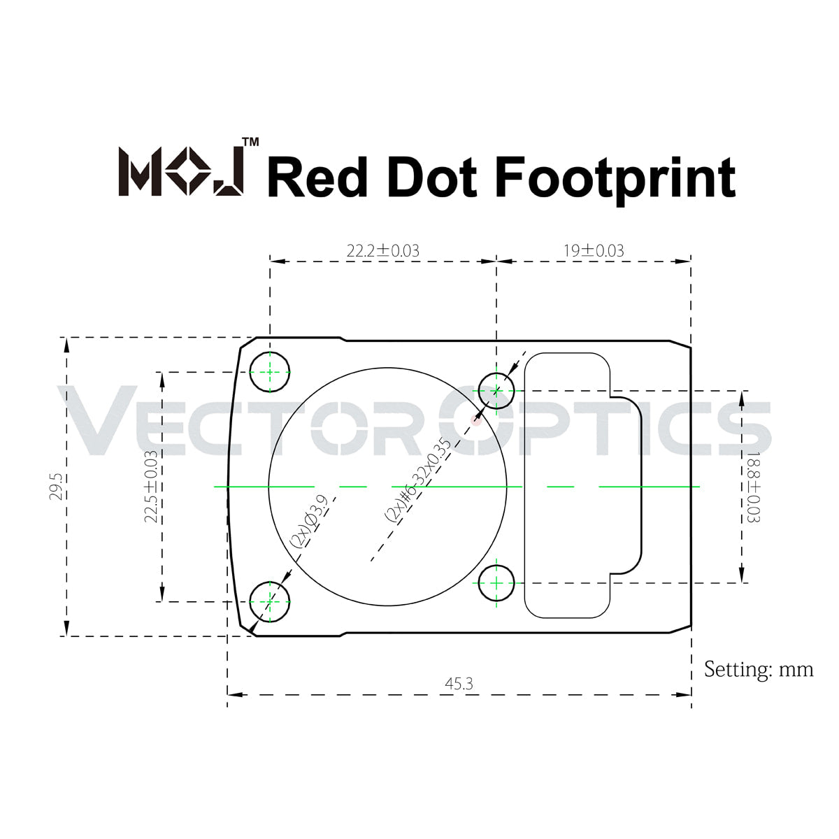 Vector Optics Raserei 1x22x26 MOS Leuchtpunktvisier 